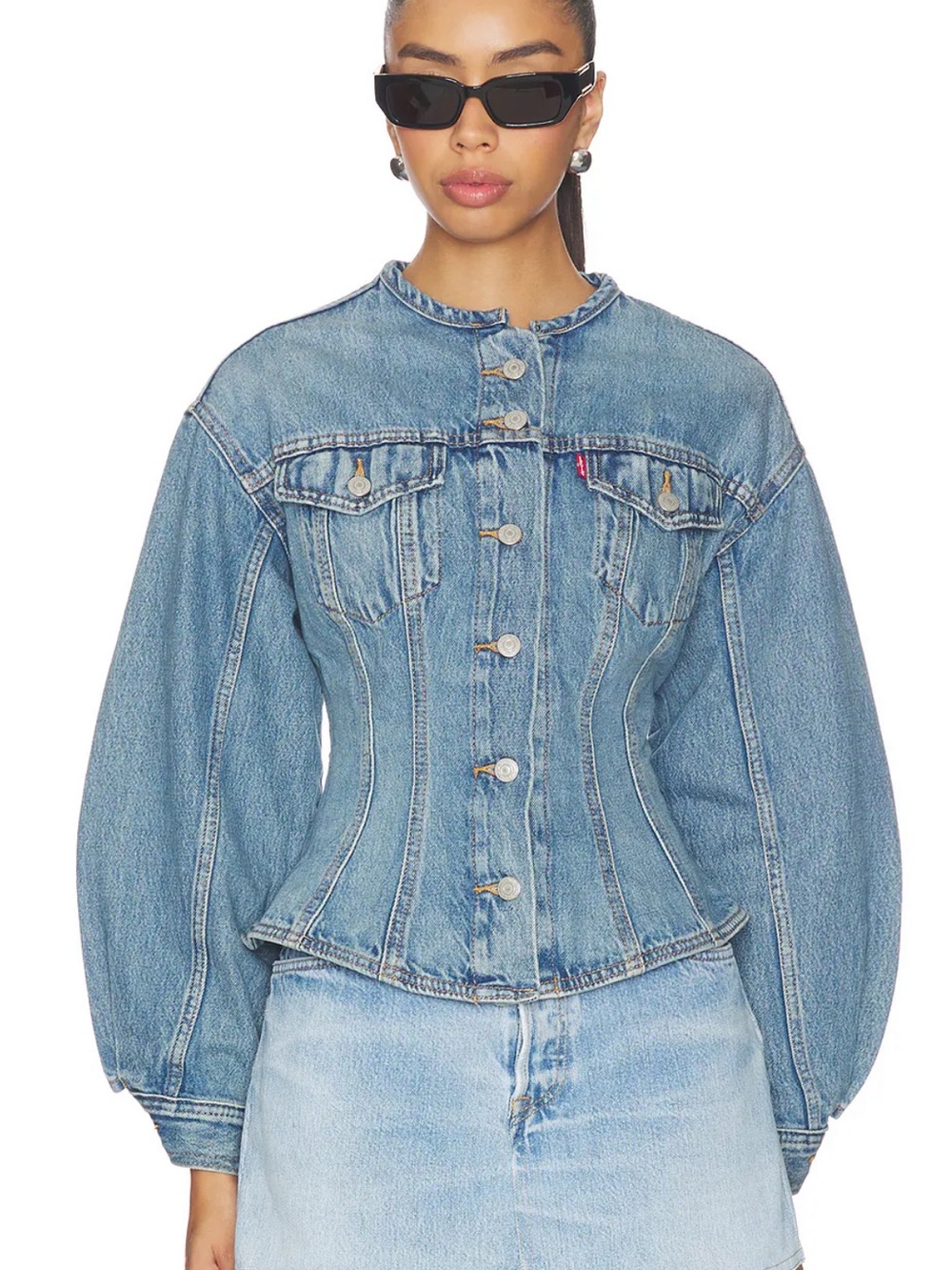 Levis sculpted waist denim jacket